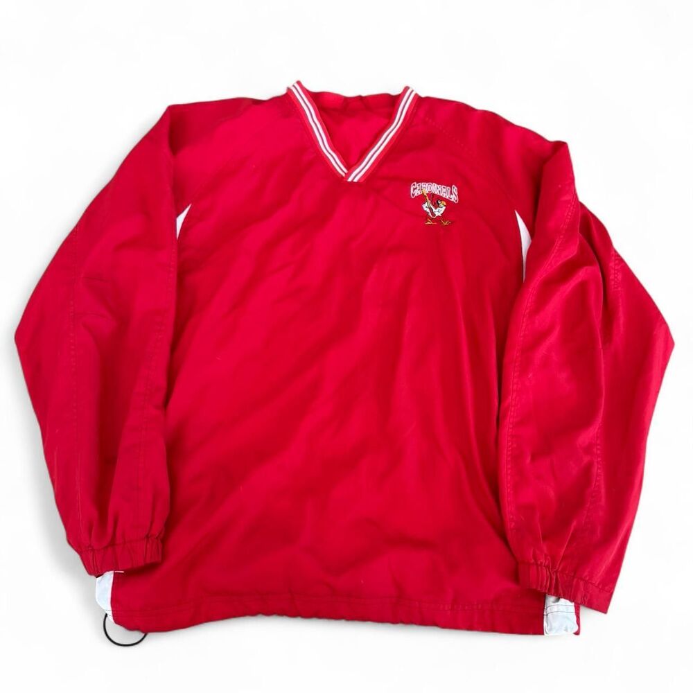 90's Cardinals Men's Red Windbreaker Jacket